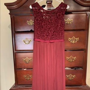 Size 4 David’s Bridal Bridesmaid (or prom) dress.